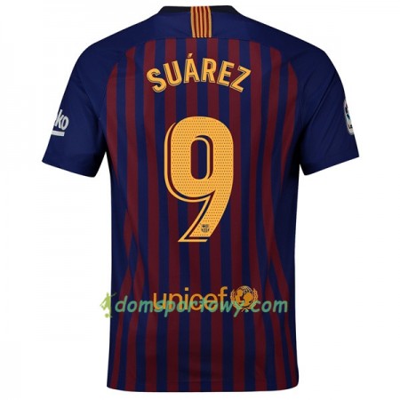 Koszulka FC Barcelona Suarez 9 Domowe Koszulki Piłkarskie 2018-2019 Krótki Rękaw